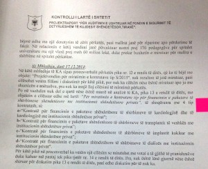 Konkluzionet e KLSh për mosmiratimin e kontratave tip për financimin e paketave të shërbimeve